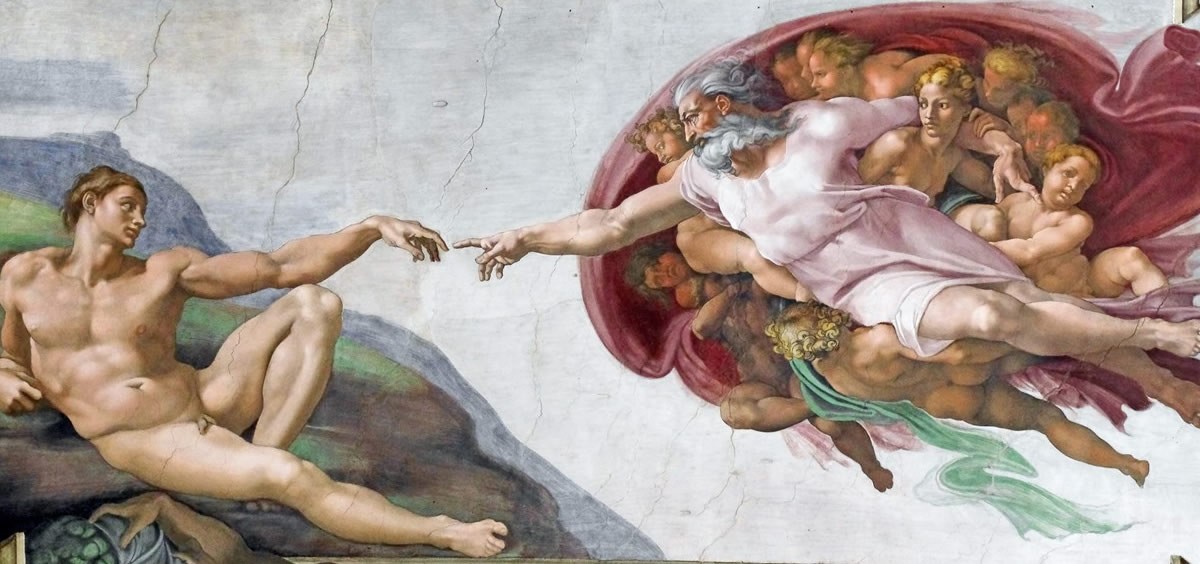 Michelangelo - De schepping van Adam